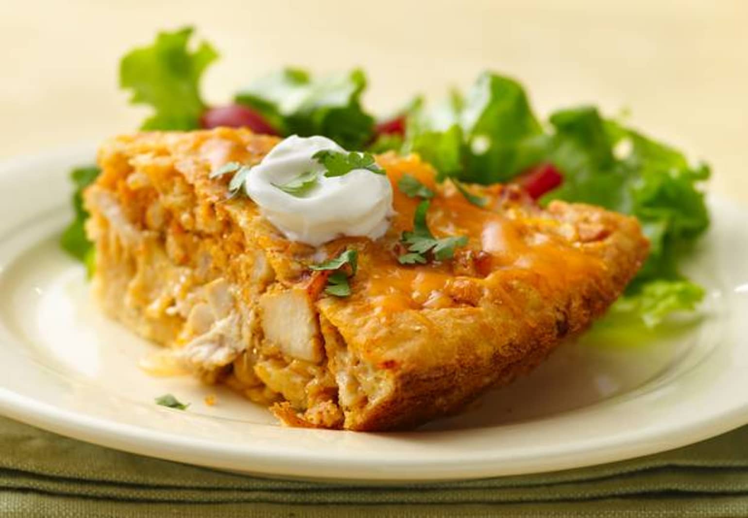 Impossibly Easy Chicken Taco Pie
